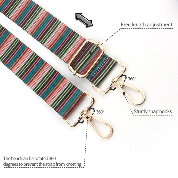 Replacement Purse Strap, Wide Adjustable Crossbody Shoulder Straps Uwu :) - Picture 3 of 6